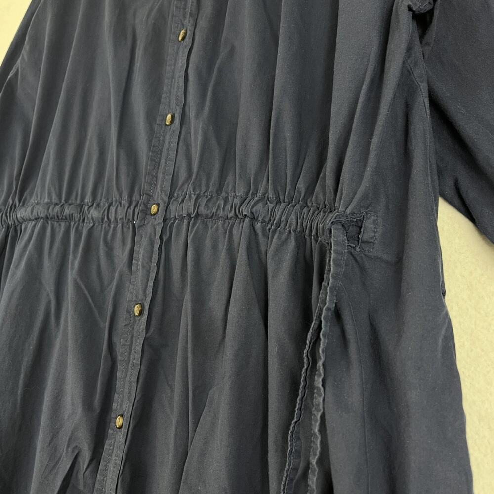 Universal Thread Long Sleeve Shirt Dress Womens XL Navy Blue Drawstring Waist - Picture 6 of 12